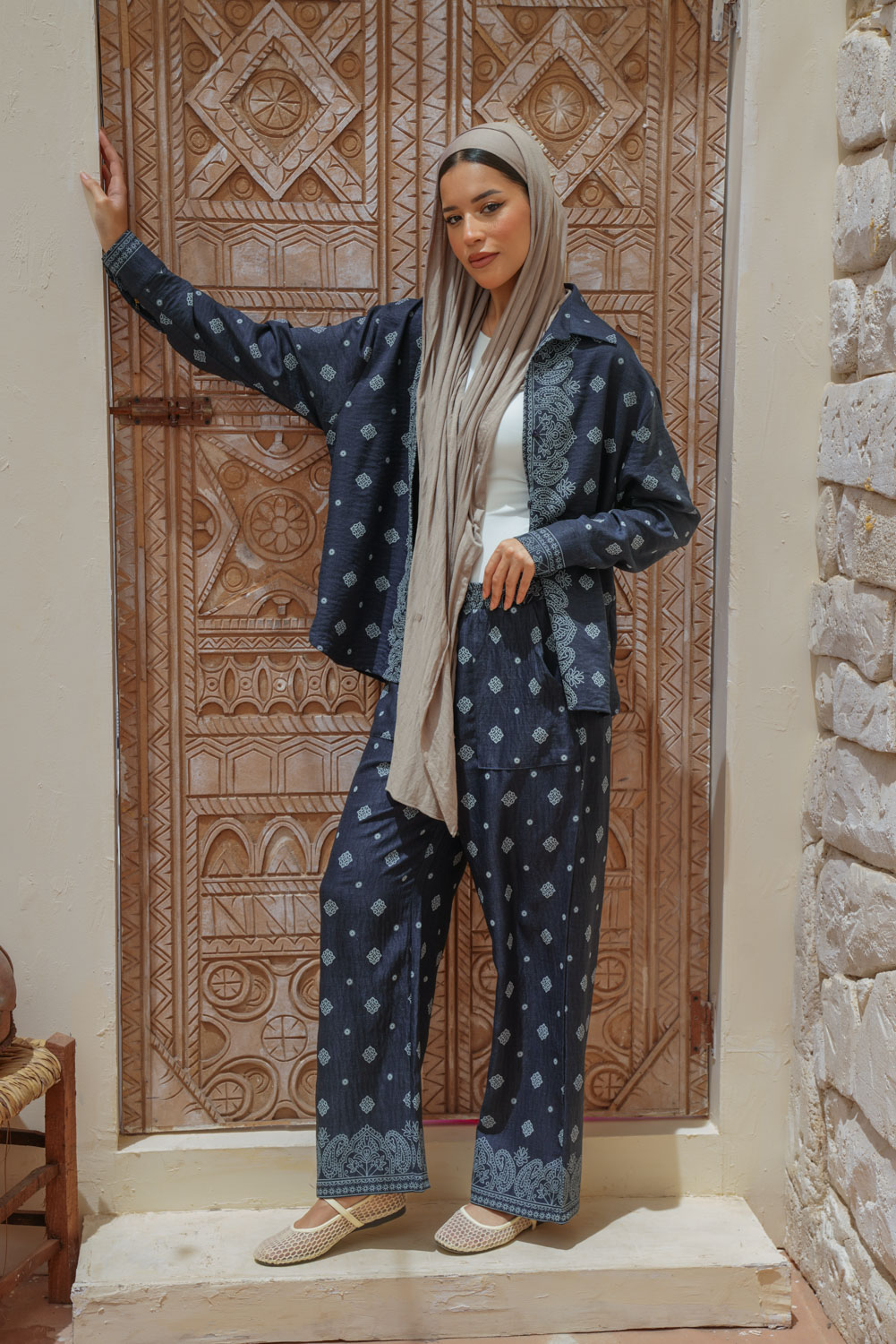 BTS03659-1.jpg Turkish Textured Trousers - Image 1