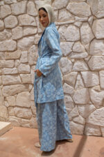 Floral Flocked Print Jacket - Image 4