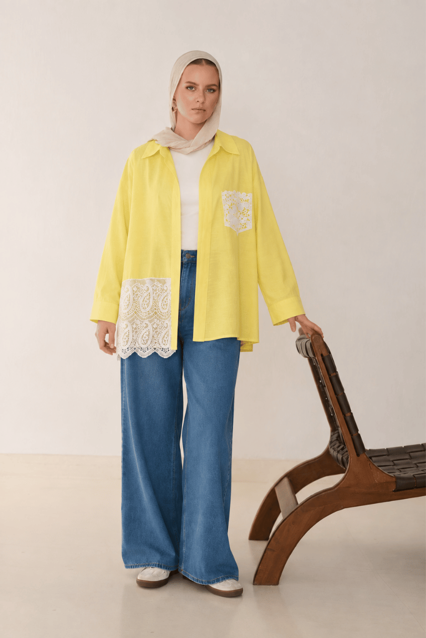137 Lace-Detail Shirt - Image 1