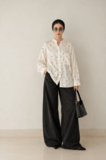 Polka Dot Satin Blouse - Image 4