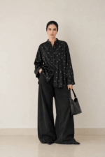Polka Dot Satin Blouse - Image 3