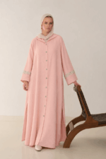Embroidered Hooded Maxi Dress