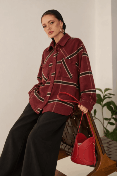 Classic Plaid Button-Up Overshirt